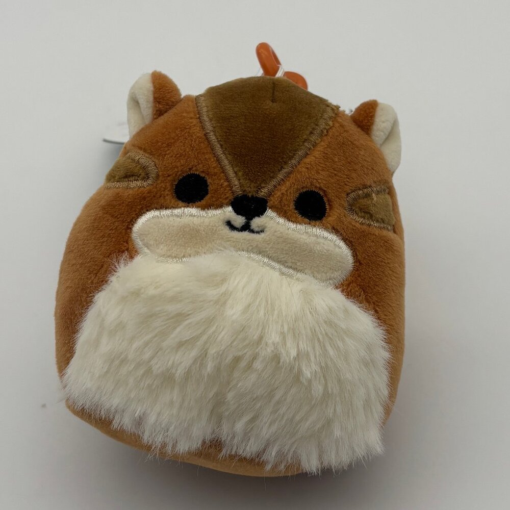 Squishmallows Clip Melzie the Chipmunk 3.5 Inch Soft Plush Keychain New